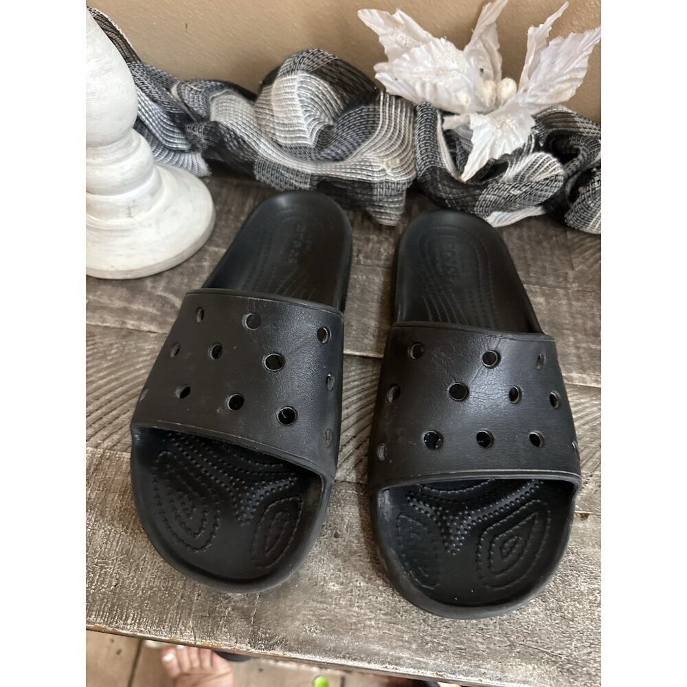 Crocs Coast Slide Slip On Sandals Black Size Womens Size 10 And Mens Size 8 - Picture 1 of 4